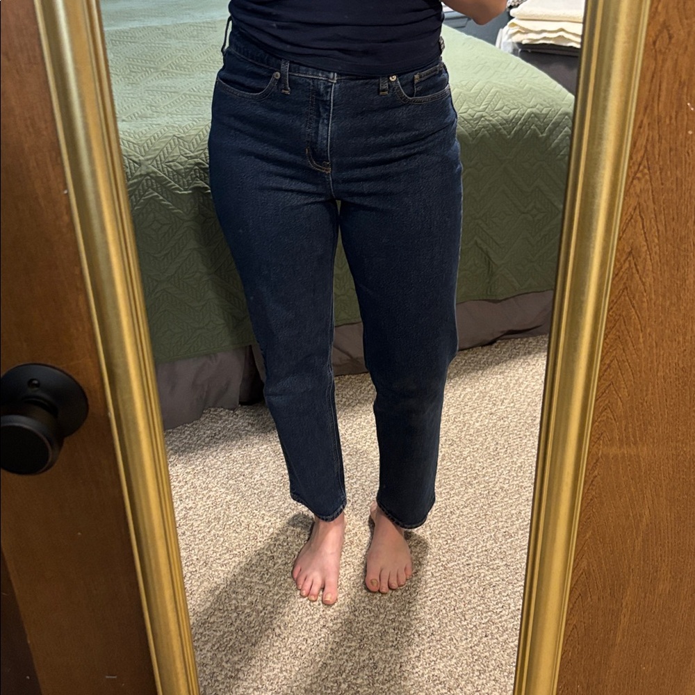 J. Crew Classic Straight Dark Blue Denim Jeans